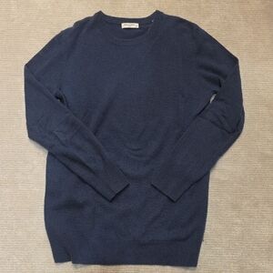 Equipment Long Cashmere Deep Blue Crewneck Sweater